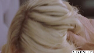 Bald stallion picks up an incredible blonde at the beach and fucks her with real passion