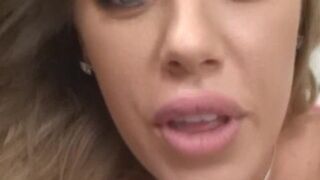 'POV creampie eating cuckold hot wife sex fucking and sucking while you watch and she compares yours'