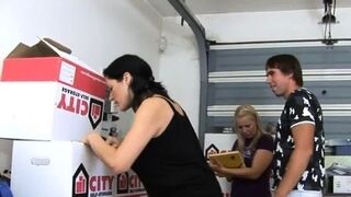 Strapon CFNM MILFS fuck sissy in 3some