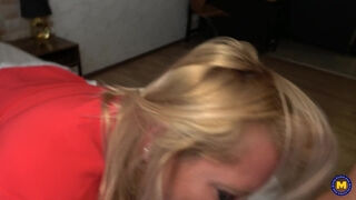 Following a dinner date, a curvaceous German woman named Krizzi experiences penetrative sex.