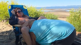 Cigars and Pussy Licking on the Beach